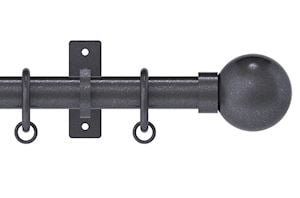Hallis Arc 25mm Gunmetal Ball Curtain Pole