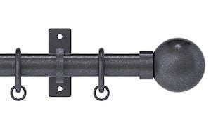 Hallis Arc 25mm Gunmetal Ball Curtain Pole - Thumbnail 1