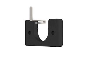 Hallis Arc 25mm Black Recess Bracket