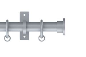 Hallis Arc 25mm Soft Silver Disc Curtain Pole