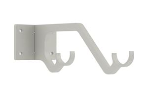 Hallis Arc 25mm Warm Grey Double Passing Bracket