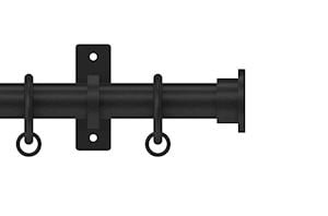 Hallis Arc 25mm Black Hammered Curtain Pole - Thumbnail 1