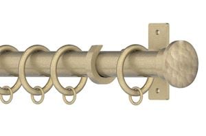 Hallis Arc 25mm Soft Brass Hammered Curtain Pole - Thumbnail 2