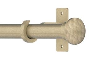 Hallis Arc 25mm Soft Brass Hammered Eyelet Pole - Thumbnail 2