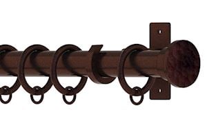 Hallis Arc 25mm Bronze Hammered Curtain Pole - Thumbnail 2