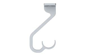 Hallis Arc 25mm Soft Silver Ceiling Passing Bracket