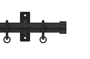 Hallis Arc 25mm Black Stud Curtain Pole