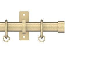 Hallis Arc 25mm Soft Brass Stud Curtain Pole - Thumbnail 1