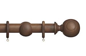 Hallis Eden 35mm Cocoa Ball Wooden Curtain Pole