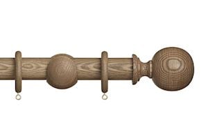 Hallis Eden 35mm Sisal Ball Wooden Curtain Pole