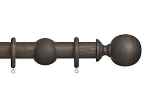 Hallis Eden 35mm Umber Ball Wooden Curtain Pole