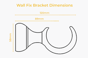 Hallis Eden 35mm Umber Wooden Bracket - Thumbnail 2