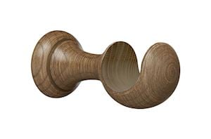 Hallis Eden 35mm Sisal End Cap Wooden Curtain Pole - Thumbnail 2