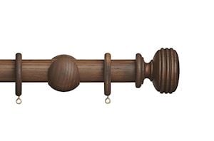 Hallis Eden 35mm Cocoa Ellipse Wooden Curtain Pole - Thumbnail 1