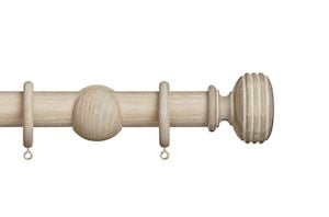 Hallis Eden 35mm Oatmeal Ellipse Wooden Curtain Pole