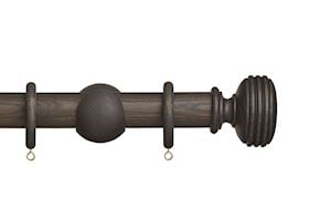 Hallis Eden 35mm Umber Ellipse Wooden Curtain Pole