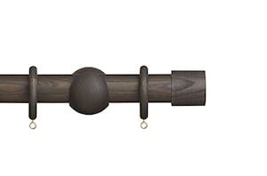 Hallis Eden 35mm Umber End Cap Wooden Curtain Pole - Thumbnail 1