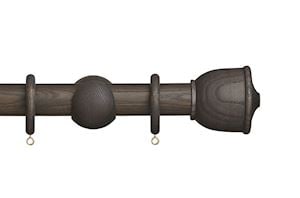 Hallis Eden 35mm Umber Urn Wooden Curtain Pole - Thumbnail 1