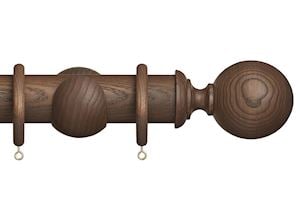 Hallis Eden 45mm Cocoa Ball Wooden Curtain Pole - Thumbnail 1