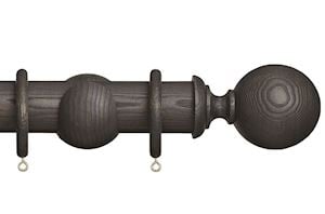 Hallis Eden 45mm Umber Ball Wooden Curtain Pole