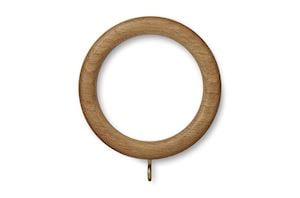 Hallis Eden 45mm Natural Ash Ridged Ball Wooden Curtain Pole - Thumbnail 3