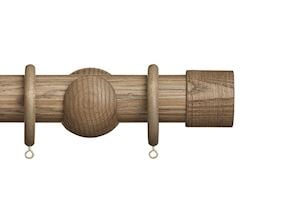 Hallis Eden 45mm Sisal End Cap Wooden Curtain Pole - Thumbnail 1