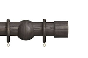 Hallis Eden 45mm Umber End Cap Wooden Curtain Pole