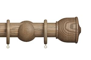 Hallis Eden 45mm Sisal Urn Wooden Curtain Pole - Thumbnail 1