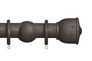 Hallis Eden 45mm Umber Urn Wooden Curtain Pole - Thumbnail 1