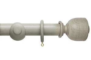 Hallis 45mm Origins Tulip Urn Flint Grey Wooden Curtain Pole