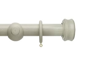 Hallis 45mm Origins Disc  Flint Grey Wooden Curtain Pole - Thumbnail 1