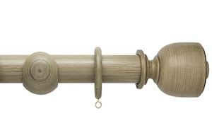 Hallis 45mm Origins Tulip Urn Quarry Stone Wooden Curtain Pole