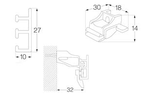 Hallis Superglide Uncorded Metal Curtain Track White - Thumbnail 2