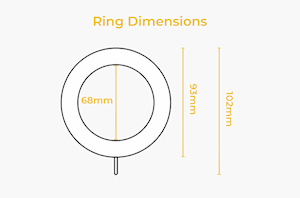 Rolls 50mm Woodline Wooden Rings Light Oak - Thumbnail 2