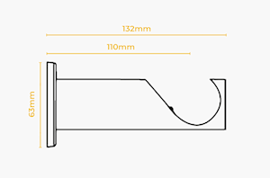 Integra 35mm Elements Stud Satin Steel Metal Curtain Pole - Thumbnail 3