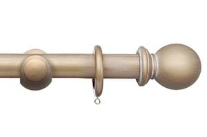 Integra 35mm Masterpiece Ball Cream Gold Wooden Curtain Pole