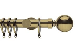 Integra 28mm Elements Belgravia Antique Brass Metal Curtain Pole