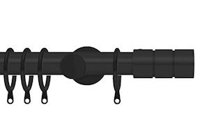 Integra 28mm Elements Brooklyn Matt Black Metal Curtain Pole - Thumbnail 1