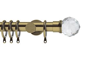 Integra 28mm Elements Capella Antique Brass Metal Curtain Pole - Thumbnail 1