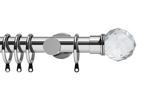 Integra 28mm Elements Capella Chrome Metal Curtain Pole