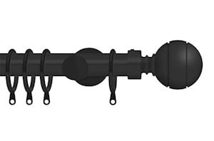 Integra 28mm Elements Lexington Matt Black Metal Curtain Pole - Thumbnail 1