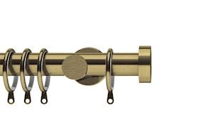 Integra 28mm Elements Stud Antique Brass Metal Curtain Pole - Thumbnail 1