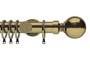 Integra 35mm Elements Belgravia Antique Brass Metal Curtain Pole