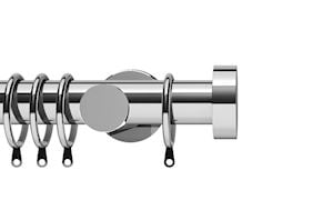 Integra 35mm Elements Stud Chrome Metal Curtain Pole - Thumbnail 1