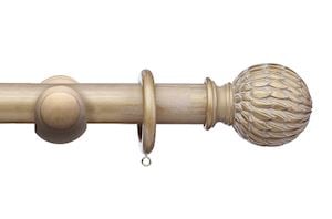 Integra 35mm Masterpiece Phoenix Cream Gold Wooden Curtain Pole