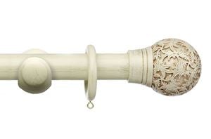 Integra 35mm Masterpiece Chantilly Distressed Cream Wooden Curtain Pole