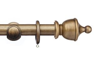 Integra 35mm Masterpiece Urn Black Gold Wooden Curtain Pole - Thumbnail 1