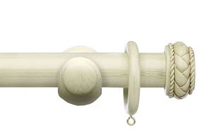 Integra 50mm Masterpiece Byzantine Distressed Cream Wooden Curtain Pole