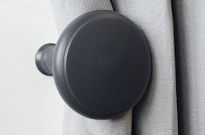 Jones Shore Wooden Curtain Holdbacks Charcoal - Thumbnail 2