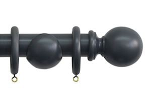 Jones 35mm Shore Wooden Curtain Pole Charcoal